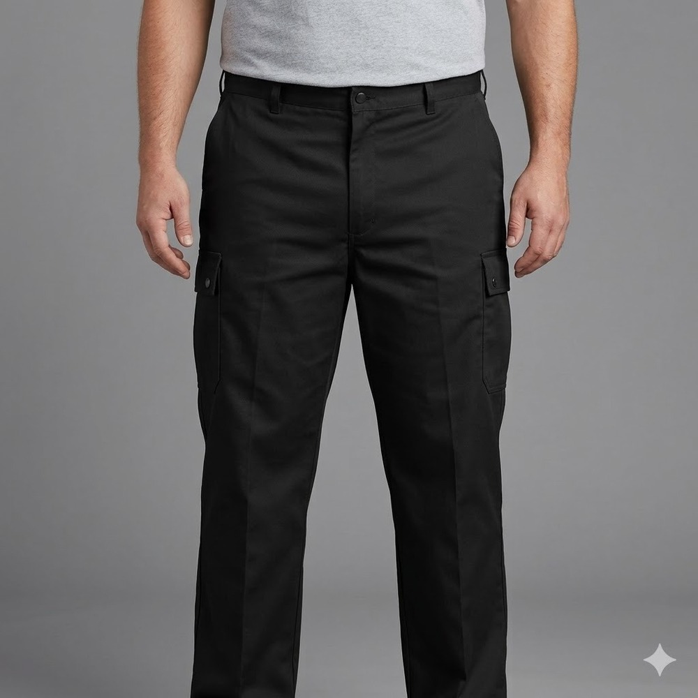 Edwards Tuff-Tested Men's Utility Chino Cargo Pants 52x34 Black NWT